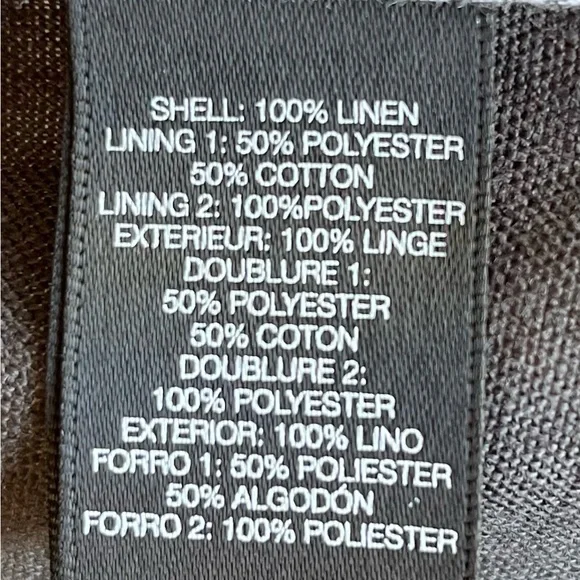Kenneth Cole New York All Linen Gray Jacket Size 42R